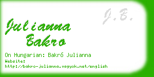 julianna bakro business card