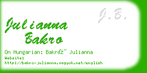 julianna bakro business card